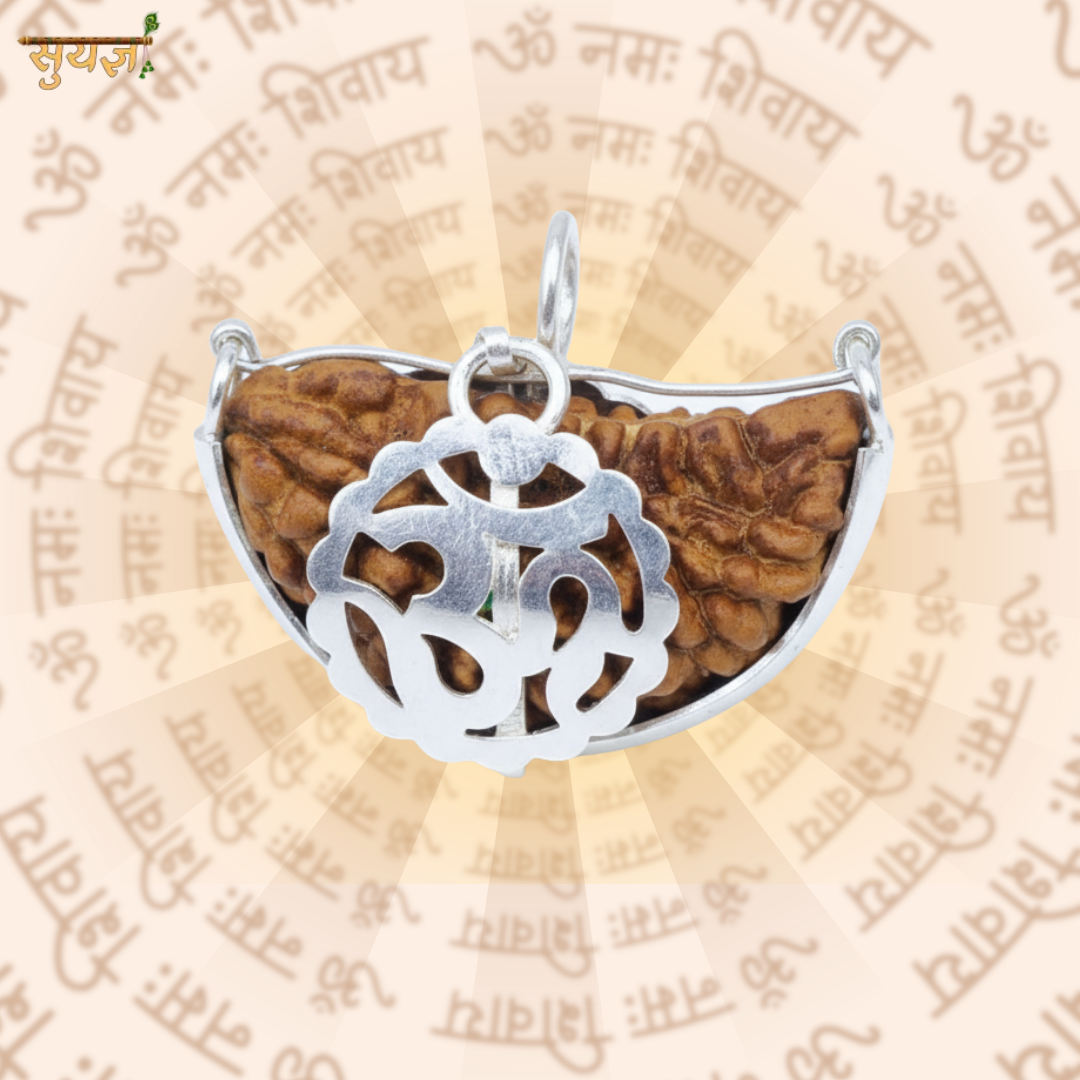 1 (मुखी) Face Rudraksh OM Silver (Super)