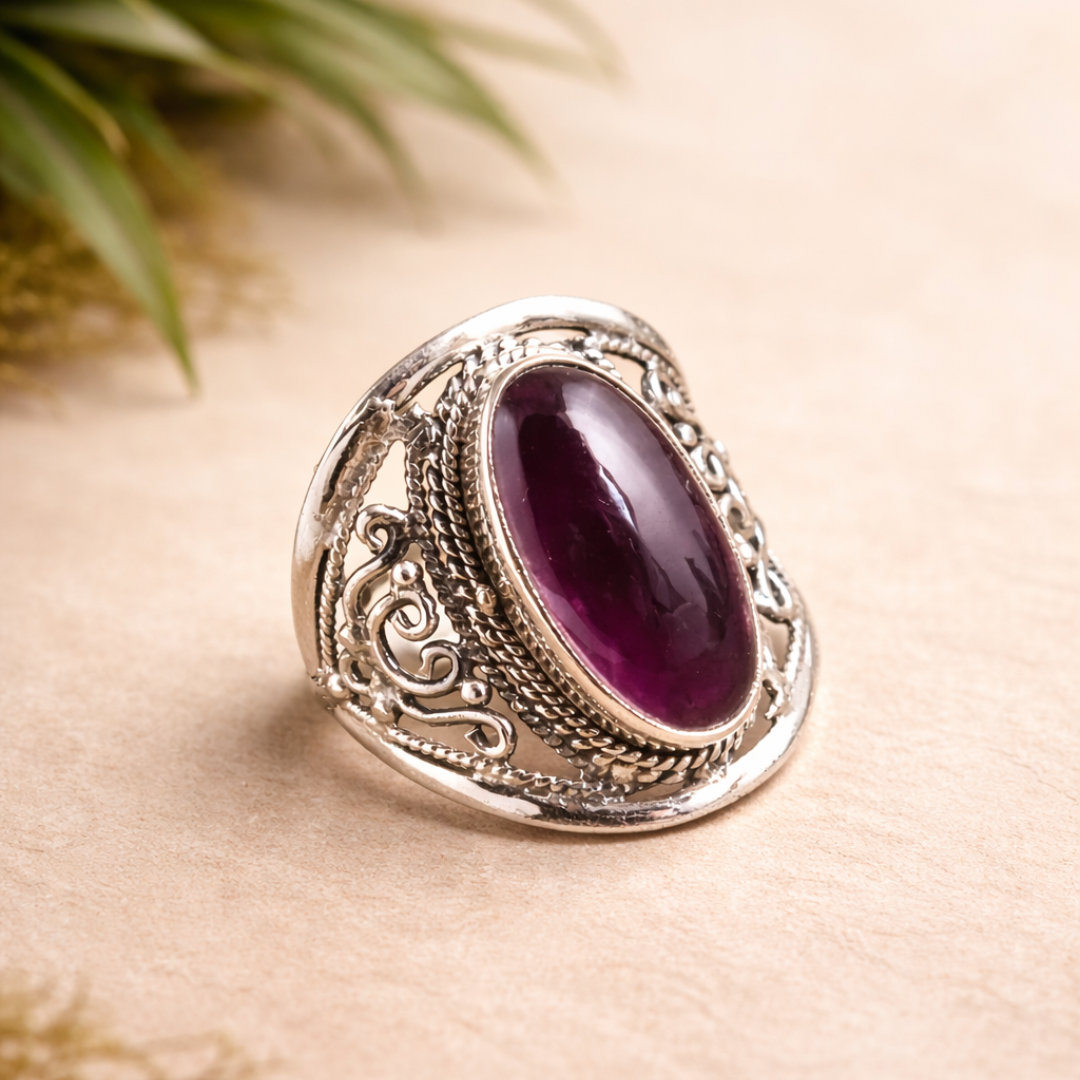 Amethyst Statement Ring