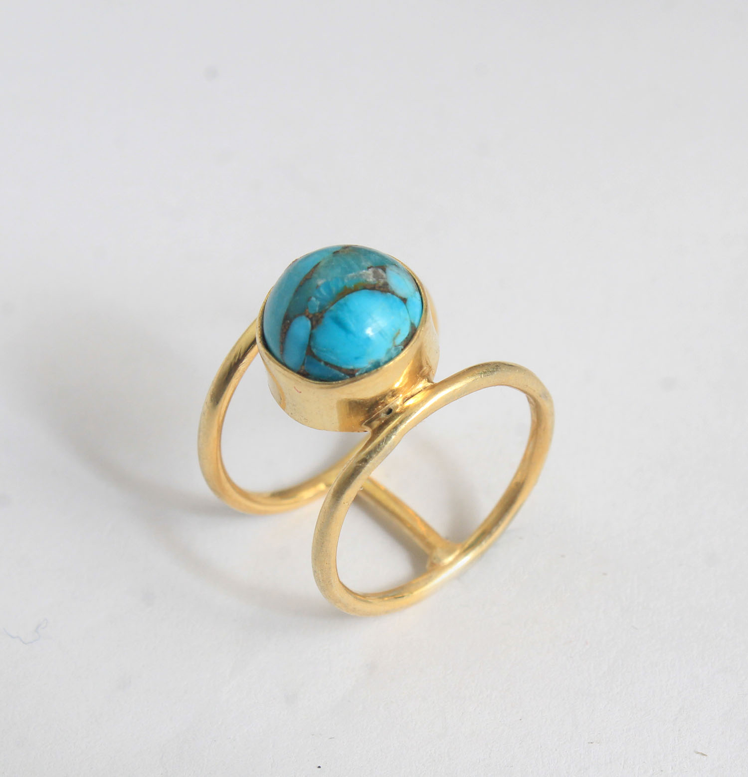 Blue Copper Turquoise Ring